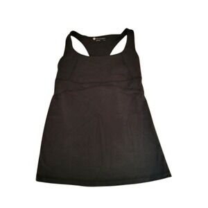 KiraGrace‎ Black Strappy Workout Tank Top Racerback Made In USA Medium